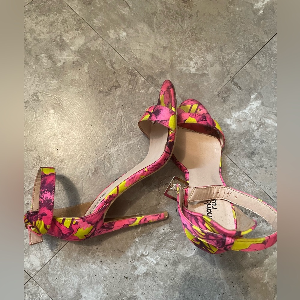 Colorful Floral Heels